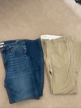 Crewcuts Slim Jeans in Indigo and Khaki pants bundle